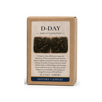 History Candles D-Day premium gift box featuring original historic artwork
